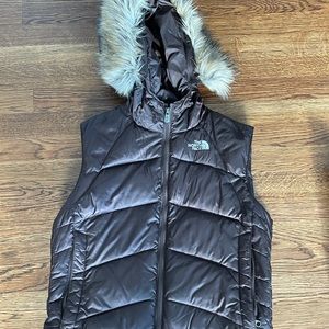 North Face women’s vest brown